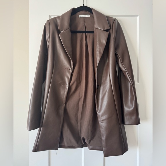 ABERCROMBIE FAUX LEATHER DRESS/ JACKET - Picture 2 of 16